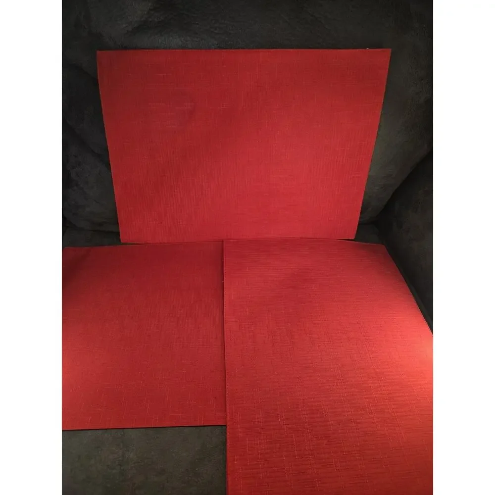 Mixed Placemat Lot of 11 Red Green Plaid Blue White Blush Round Rectangular Set